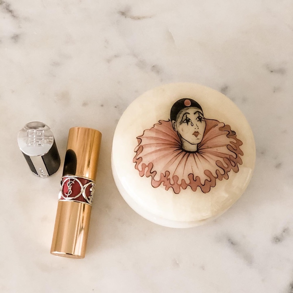 Italian Genuine Alabaster Compact